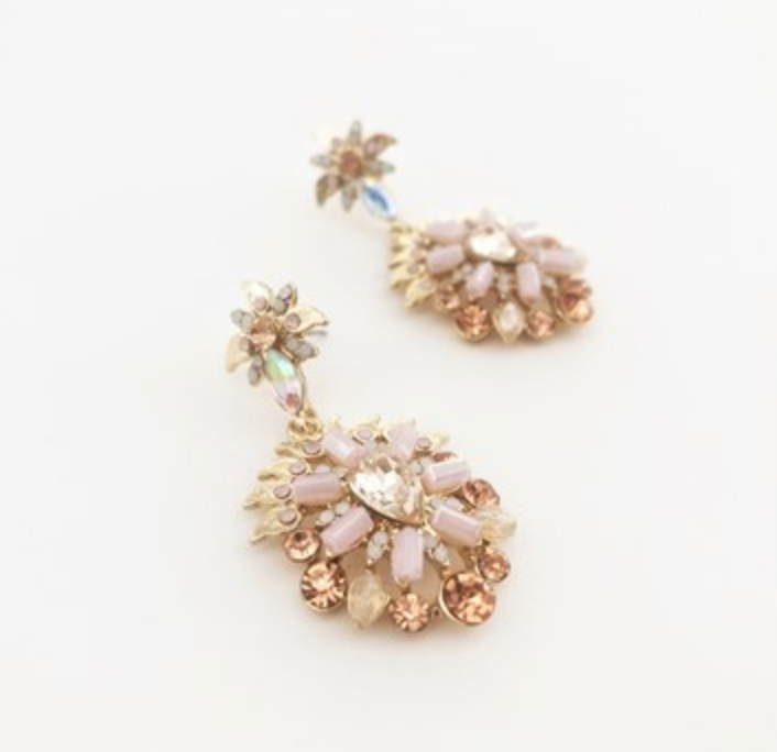 Jewelled Petalas Stud Earrings