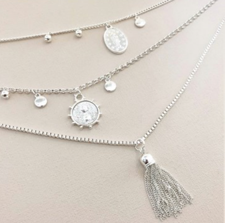 Three Layer Charm Necklace