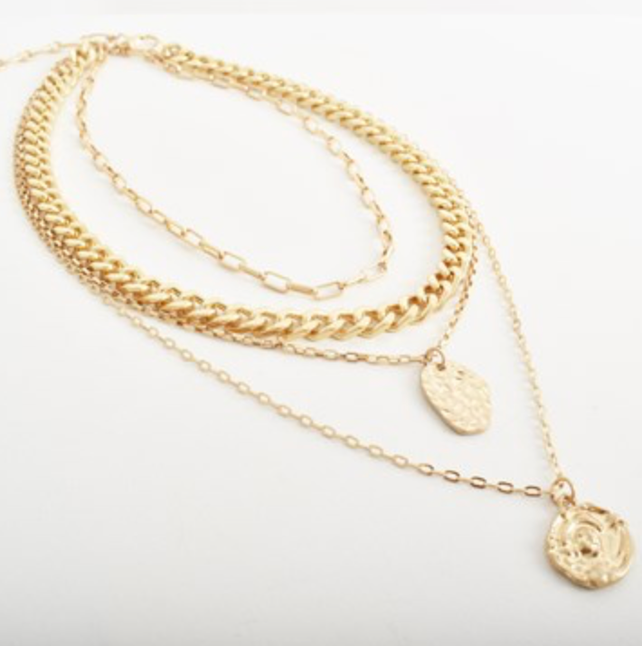 Layered Helena Coin Necklace