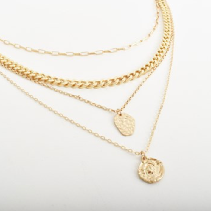 Layered Helena Coin Necklace