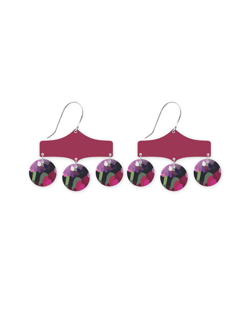 Bloom Three Circle Drop Earrings